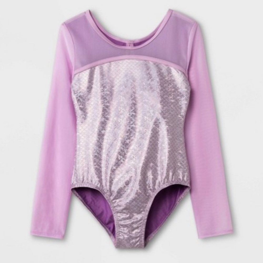 COPY - Cat & Jack Gymnastics/ Dance Iridescent Mermaid Scale Print